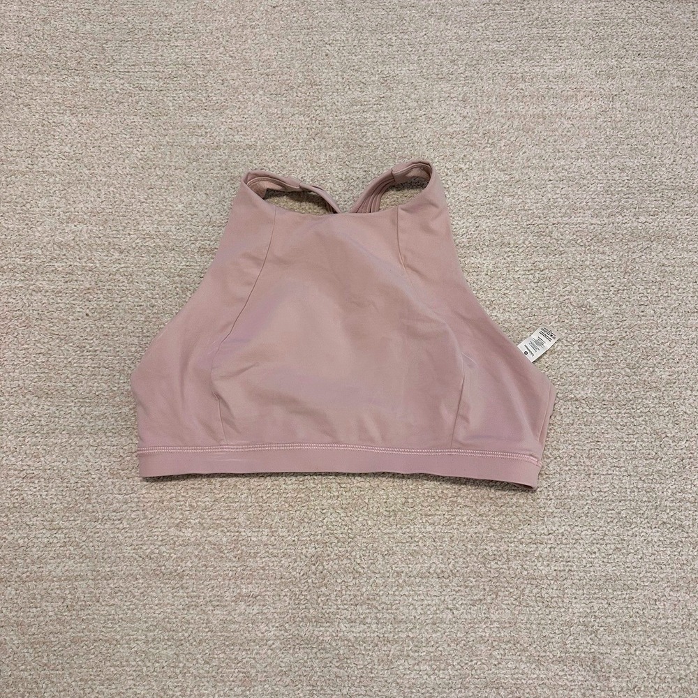 lululemon Free To Be Serene Bra *High Neck size 10 in Smoky Blush